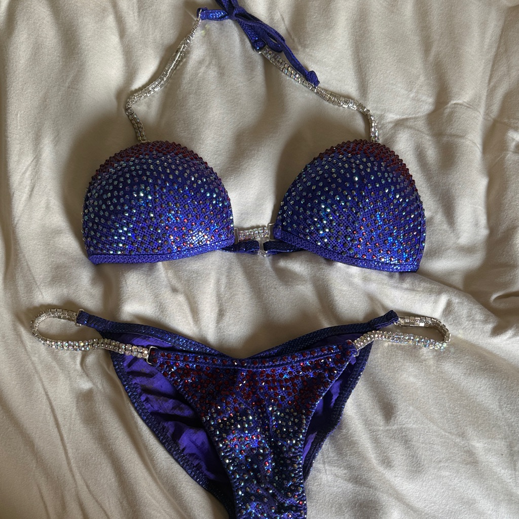 Purple Bikini Bodybuilding Suit